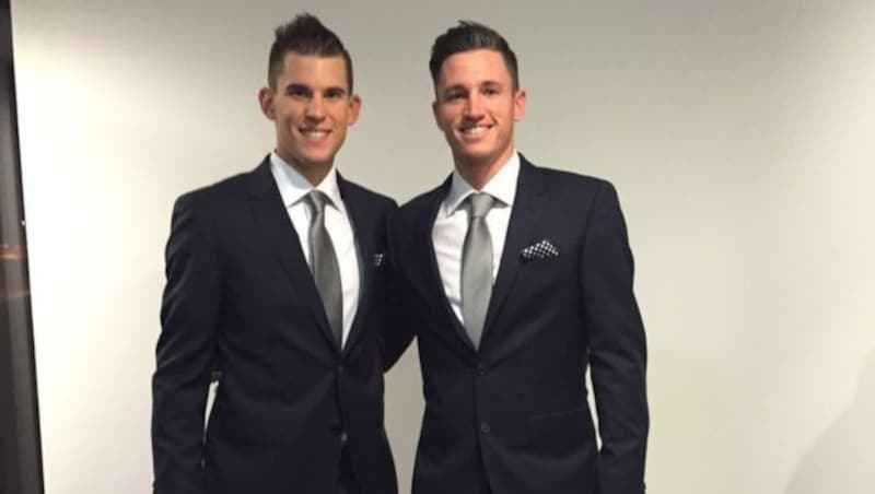 Dominic Thiem (links) mit seinem Daviscup-Kollegen Dennis Novak (Bild: "Krone")