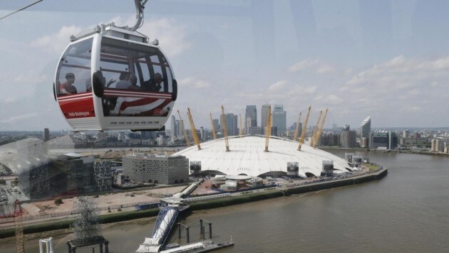 London hat schon eine: Seit 2012 verbindet die Emirates Air Line die Teile Greenwich und Dockland. (Bild: (c) AP/Kyodo)