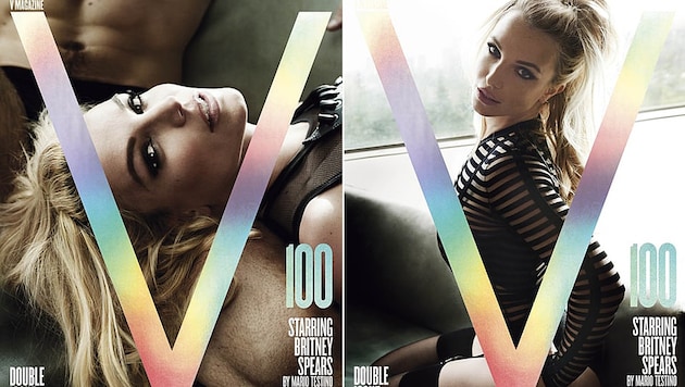 Britney Spears ziert gleich zweimal das Cover des "V"-Magazins. (Bild: V)