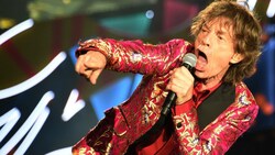 Rolling-Stones-Sänger Mick Jagger während eines Konzerts. (Bild: APA/AFP/VANDERLEI ALMEIDA)