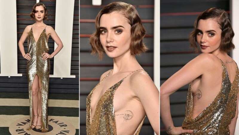 Lily Collins (Bild: APA/AFP/ADRIAN SANCHEZ-GONZALEZ, APA/GETTY IMAGES/PASCAL LE)