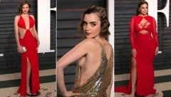 Miranda Kerr, Lily Collins und Ashley Graham sorgten für einen sexy Auftritt. (Bild: APA/AFP/ADRIAN SANCHEZ-GONZALEZ)