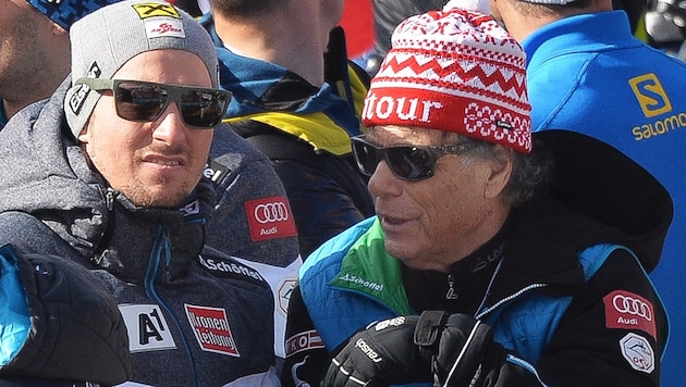 Schröcksnadel mit Hirscher, der am Samstag die Ehre der Speed-Herren rettete (Bild: APA/BARBARA GINDL)