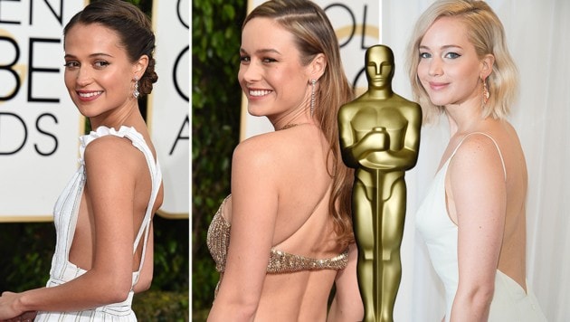 Alicia Vikander, Brie Larson und Jennifer Lawrence sind für den Oscar nominiert. (Bild: AFP, EPA, AP)