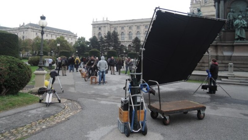 Die Bollywood-Produktion "Ae Dil Hai Mushkil" zu Gast am Maria-Theresien-Platz (Bild: VIENNA FILM COMMISSION)