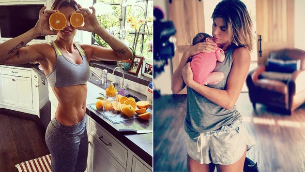 Elisabetta Canalis zeigt nur fünf Monate nach der Geburt ihren Wahnsinns-Sixpack. (Bild: instagram.com/littlecrumb_)
