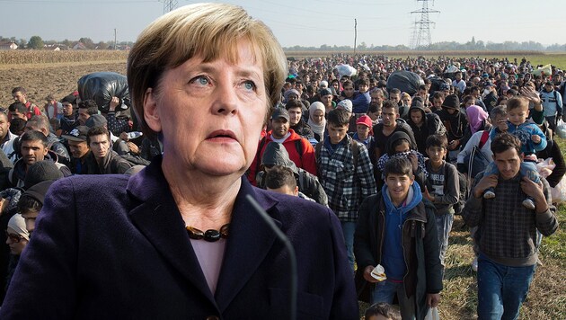 Merkel gerät immer mehr in die Defensive. (Bild: AP, APA/EPA/GREGOR FISCHER)