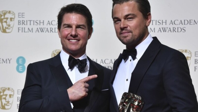 Tom Cruise gratulierte Leonardo DiCaprio. (Bild: AFP)