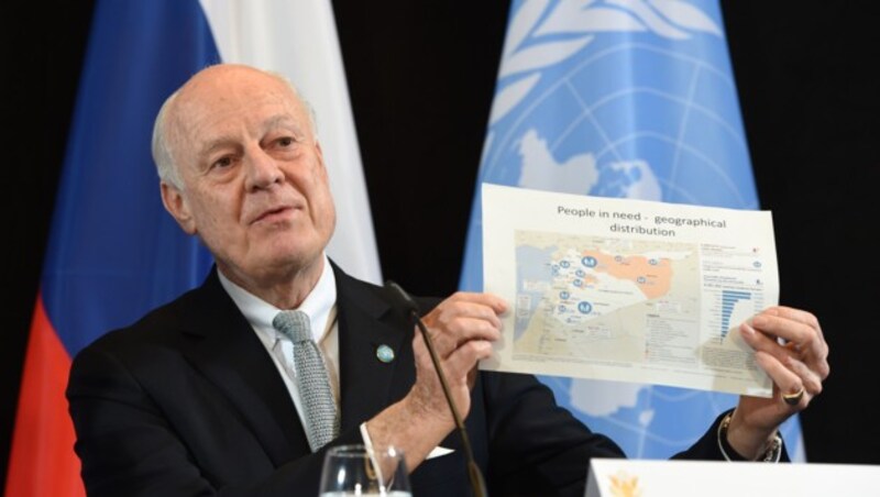 UN-Sonderbeauftragter Staffan de Mistura in München (Bild: APA/AFP/CHRISTOF STACHE)