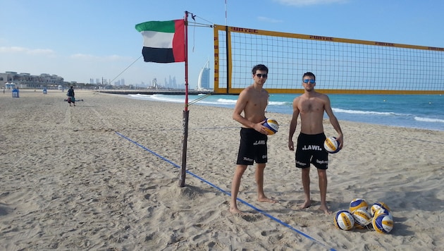 In Dubai holten sich Seidl (li.) und Huber den letzten Feinschliff fürs Auftakt-Turnier im Iran. (Bild: Huber)
