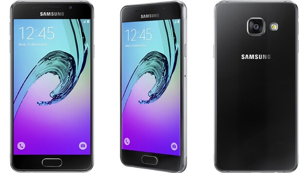 Galaxy A3 und A5 sind zwar verschieden groß, sehen aber ansonsten identisch aus. (Bild: Samsung)