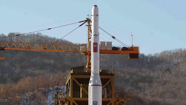 Diese mehrstufige Rakete startete Ende 2012 in Nordkorea. (Bild: KNS/AFP/picturedesk.com)