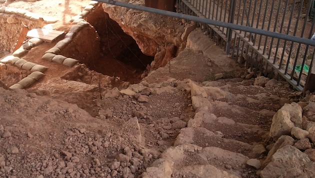 Der Eingang zur Kessem-Höhle (Bild: Tel-Aviv University/Qesem Cave Expedition)