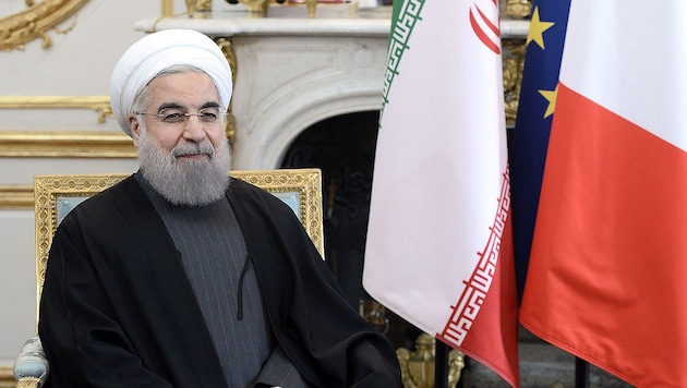 Irans Präsident Rohani während seines Besuchs in Paris (Bild: APA/AFP/POOL/STEPHANE DE SAKUTIN)