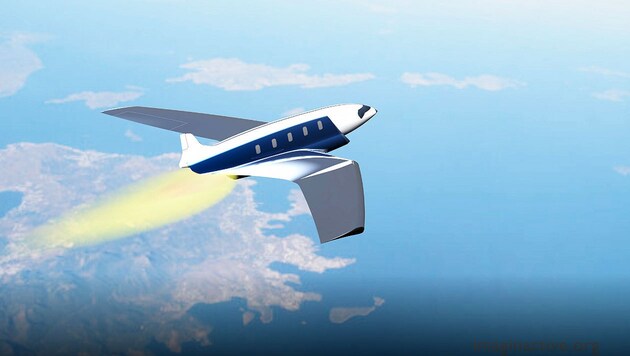 So soll das Hyperschall-Flugzeug "The Antipode" aussehen. (Bild: imaginactive.org)