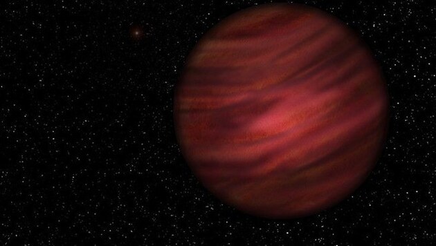 Künstlerische Illustration des Exoplaneten 2MSS J2126 (Bild: University of Hertfordshire/Neil Cook)
