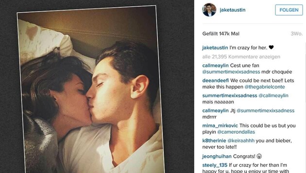 Jake T. Austin stellt auf Instagram seine neue Freundin vor: "Ich bin verrückt nach ihr." (Bild: www.instagram.com/jaketaustin)