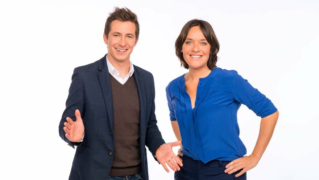 Lukas Schweighofer und Eva Pölzl moderieren "Guten Morgen Österreich" (Bild: ORF)
