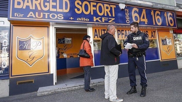 Geldsorgen trieben den dreifachen Vater zum Überfall auf diese Pfandleihe in Salzburg. (Bild: Markus Tschepp)