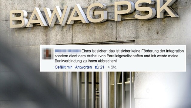 So oder ähnlich lauteten viele Postings auf der Facebook-Seite der BAWAG. (Bild: APA/HERBERT NEUBAUER, facebook.com/BAWAG PSK)