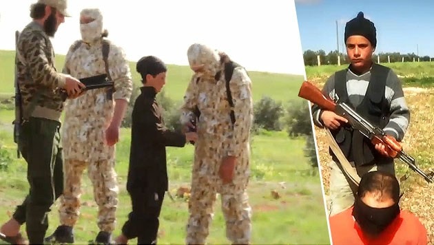 Immer wieder tauchen Bilder und Videos des IS mit kämpfenden Kindern auf. (Bild: en.alalam.ir)