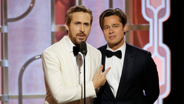 Brad Pitt überraschte bei den Golden Globes mit seinem jungen Aussehen. (Bild: AP)