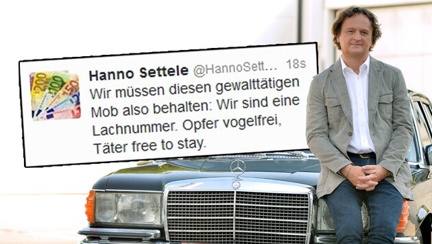 Hanno Setteles scharfe Kurznachricht von Montagmittag (Bild: Twitter)