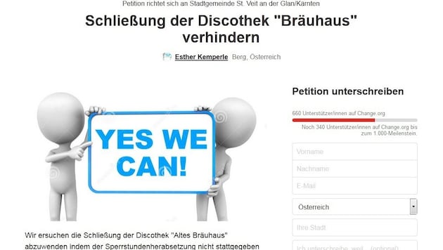 660 Menschen haben die Petition bereits unterschrieben. (Bild: change.org)