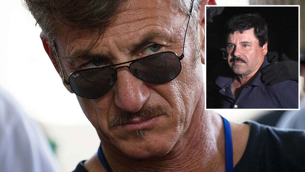 Nach seinem geheimen Interview mit Drogenboss "El Chapo" steht Sean Penn im Kreuzfeuer der Kritik. (Bild: APA/AFP/HECTOR RETAMAL, APA/ALFREDO ESTRELLA)