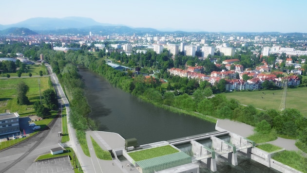 Murkraftwerk: Gegner legen Wirtschaftlichkeitsstudie vor, die Sinnhaftigkeit in Abrede stellt (Bild: Stadt Graz)