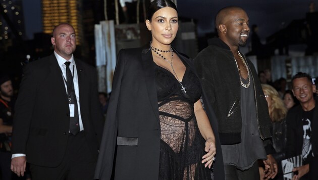Kim Kardashian und Kanye West (Bild: APA/EPA/PETER FOLEY)