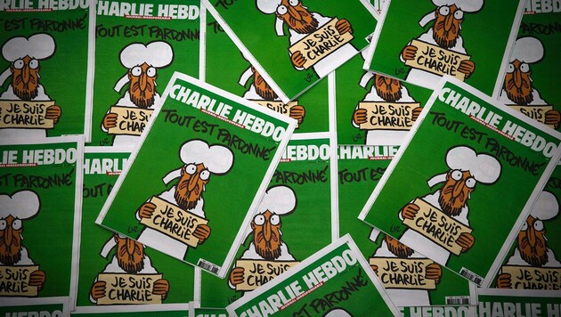 Die erste „Charlie Hebdo“-Ausgabe nach dem tödlichen Anschlag im Jänner 2015 (Bild: AFP)