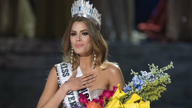 Ariadna Gutiérrez aus Kolumbien war zwei Minuten lang "Miss Universe". (Bild: Valerie Macon)