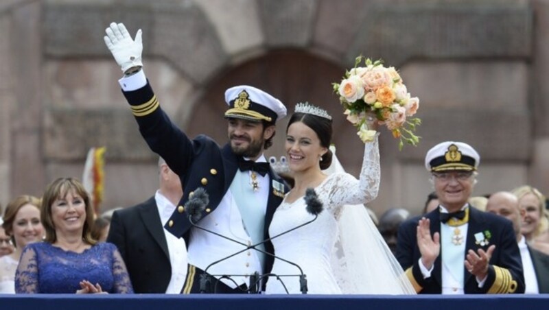 Carl Philip und Sofia (Bild: AFP/JONATHAN NACKSTRAND)