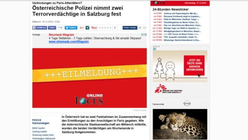 (Bild: Screenshot focus.de)