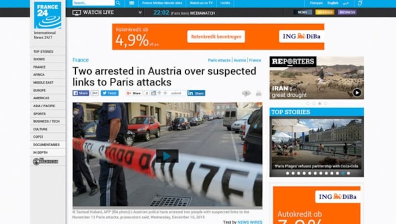 (Bild: Screenshot france24.com)