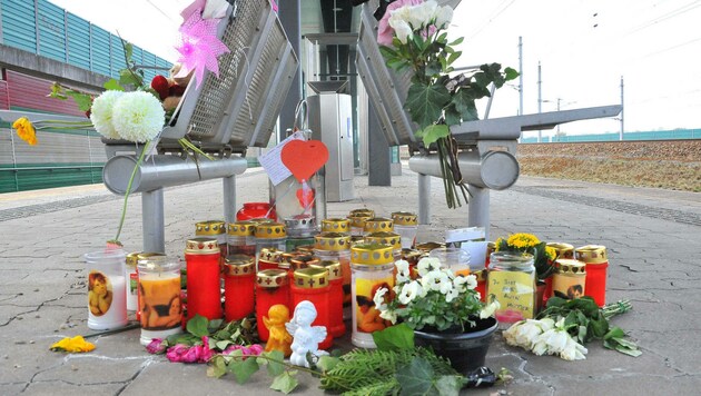 Viele Oberösterreicher brachten nach der Tragödie Blumen und Kerzen zur Unfallstelle in Ebelsberg. (Bild: Horst Einöder)