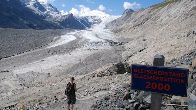 Experten rechnen mit dem Verschwinden der Pasterze-Gletscherzunge bis 2050 (Bild: Thomas Ender)