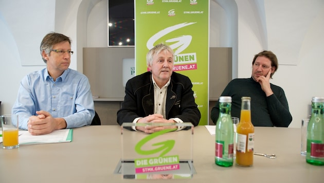 Heribert Purkathofer (Mitte) und Thomas Waitz (rechts) treten bei der Kammerwahl an. (Bild: Die Grünen Steiermark)