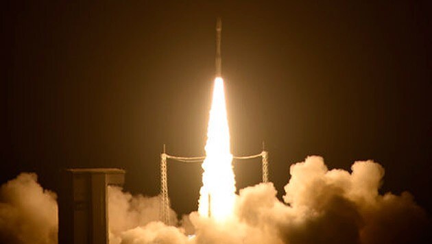 Der Start von "Lisa Pathfinder" an Bord einer "Vega"-Rakete. (Bild: ESA/Stephane Corvaja)