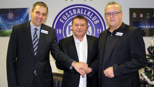 Markus Kraetschmer, Bernd Dallos, Franz Wohlfahrt (v. li.) (Bild: FK Austria Wien)