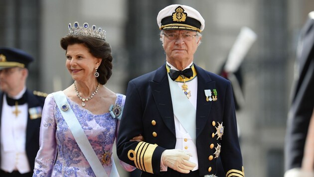 Königin Silvia und König Carl XVI. Gustaf (Bild: AFP)