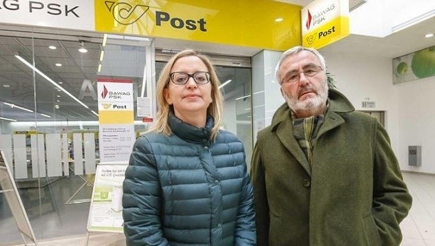 GR Karoline Tanzer und VP-Liefering-Obmann Iwanoff wollen für den Erhalt der Postfiliale kämpfen. (Bild: Markus Tschepp)