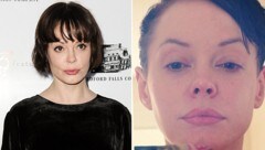 "Ich sehe aus wie Hitlers zugedröhnter Cousin", schreibt Rose McGowan zu diesem Schnappschuss. (Bild: Richard Shotwell/Invision/AP, instagram.com/rosemcgowan)