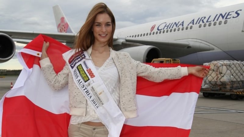 Annika Grill vertritt unser Land bei der "Miss World"-Wahl in Sanya in China Sanya. (Bild: MAC)