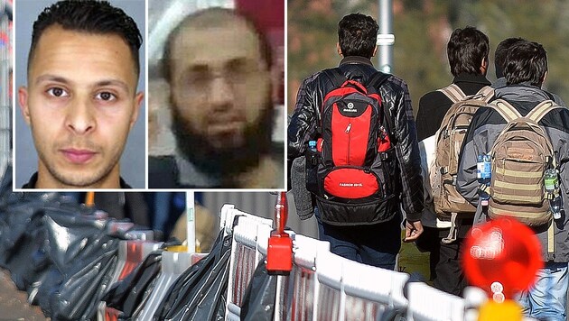 Salah Abdeslam (li.), Abu Luqman (Bild: AP, APA/BARBARA GINDL, Social Media)