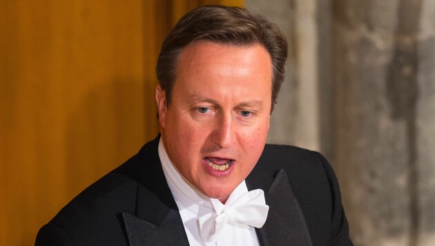 David Cameron während der Rede beim Lord Mayor's Banquet (Bild: AP)