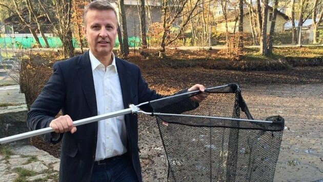 FP-Hietzing-Obmann Günter Kasal beim Lainzer Teich (Bild: Günter Kasal)