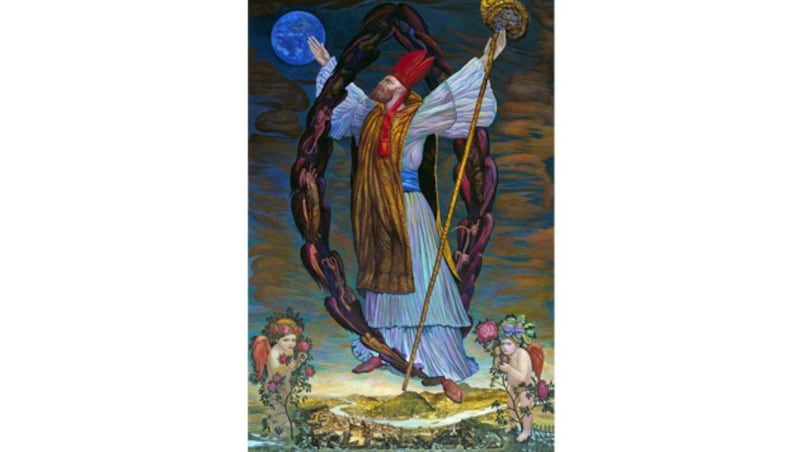 Die Werke von Ernst Fuchs: Das Gemälde "Hl. Virgil" (Bild: PROFESSOR ERNST FUCHS/DOMMUSEUM)