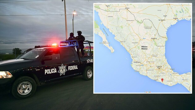 Blutiges Wochenende im südlichen Bundesstaat Guerrero (Bild: AFP, maps.google.com (Symbolbild))